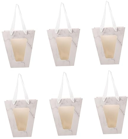 SOLUSTRE Blumenstrauß-geschenktasche Tragetasche Mit Fenster Für Valentinstags-partygeschenke Und Geschenkverpackungen