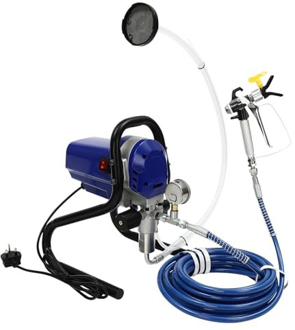 Airless Wall Paint Sprayer, 750W Pro Electric Stand Paint Sprayer, Adjustable Pressure, for Indoor and Outdoor Wall Spraying, Finishing Spraying, Heavy Anti-Corrosion Projects