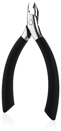 1 pince à cuticules, pince à cuticules, pince à bouche d'aigle, coupe-ongles professionnel avec poignées en caoutchouc, ciseaux à cuticules en acier inoxydable