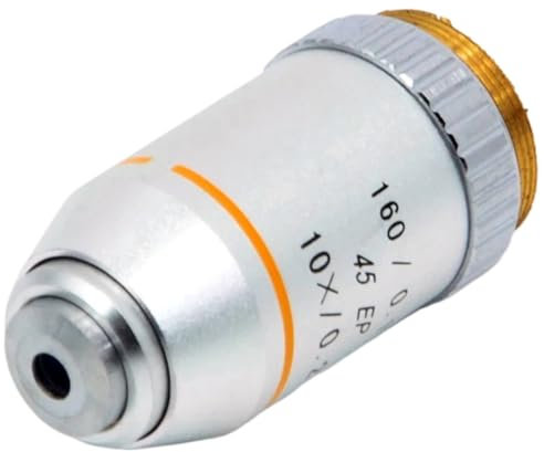 Mikroskop 1PC 10X Biologisches Mikroskop Semi Plan Achromatisches Objektiv 160/0.17 Gewindedurchmesser 20,2mm