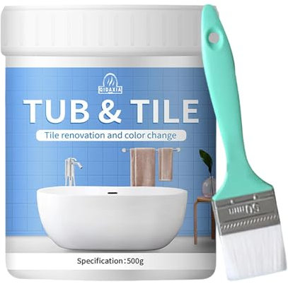 Generisch Perfect Bathroom Sanitary Varnish, Enamel Paint Repair Kit - Quick-Drying for Bathtubs, Sinks & Tiles, 500g Shower Paint Pen