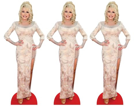 Star Cutouts Dolly Parton CS1239 Lot de 3 découpes en Carton pour étagère Hauteur 31 cm – Idéal pour Les Fans, Les fêtes, Les Anniversaires, Les Cadeaux Surprises, Les décorations de Chambre et Les