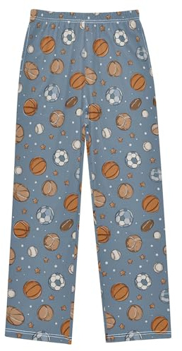 Ceiurey Sports Blue Pajama Pants American Football Pajama Bottoms Soft Pjs Elastic Waist Lounge Pants