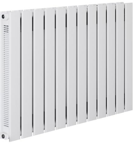 MILANO White Horizontal Double Flat Panel Convector Radiator 600 x 840mm