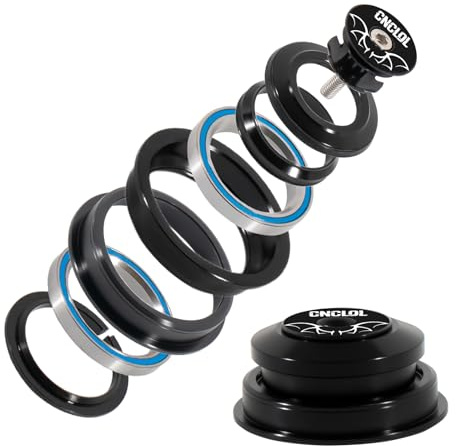 CNCLOL Serie Sterzo per Bici 34mm 44mm 41,8-52mm,44-55mm,44-56mm,Cuscinetti per Forcella 1 1/8 Serie Sterzo Cuscinetti per Testa, Semi Integrati 1 1/8 Cuscinetti a Sfera per MTB/Bici da Corsa/BMX. (44