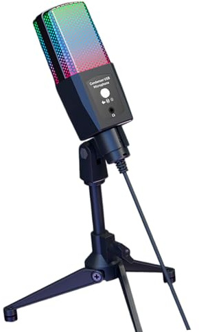 Professional USB Condenser Microphone with Active Noise Cancelling for USB Microphone for Studio and Gaming