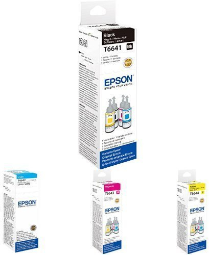 Epson Original 664 EcoTank Tintenflasche, ET-2500 ET-2550 ET-2600 ET-2650 ET-4500 ET-14000, Bundle 4-farbig