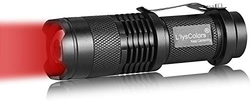 Llys Colors Single 1 Modus Zoomable LED 50 Yard Rot Licht Taschenlampe (rot)