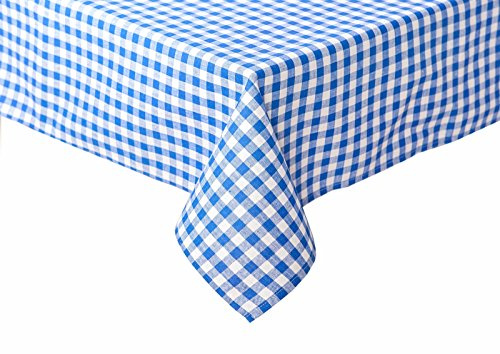 Landhaus Tischdecken in Karo - Farbe und Größe wählbar - 100% Baumwolle (110x260 cm eckig, blau-weiß kariert)