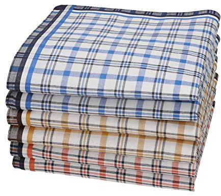 Betz Herren Stoff Taschentücher Set Leo 1 Dessin 6 100% Baumwolle Größe 40x40 cm