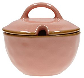 Roses and Tulpanis Concerto Antique Pink Sugar Bowl with Lid Cap. 250 cc O 11 cm
