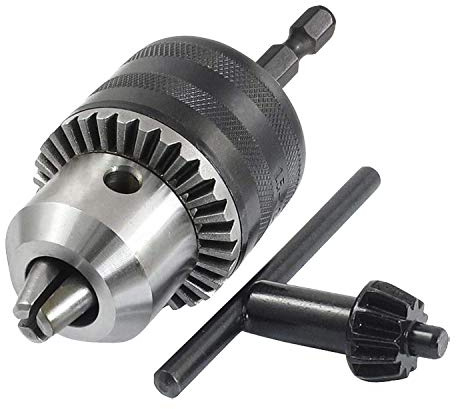 Gasea 1.5-13mm 1/4 Inch Hex Shank Quick Change Drill Chuck 1/2-20 UNF Mount Convert Impact Driver with Key