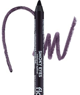 Flormar Smoky Eyes Waterproof Eyeliner 005 Deep Purple, Kajalstift mit Schwamm-Applikator, matt, hochpigmentiert, wasserfest & wischfest, mit Baumwollsamenöl, für Smokey Eyes, 1,14 g