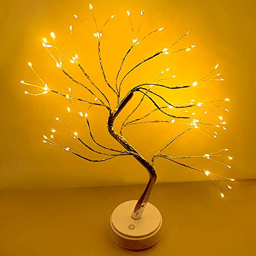 HONPHIER Dekoration Baum Baumlampe beleuchteter Birkenbaum 108 LED Lichterbaum Innen Baum Licht Deko