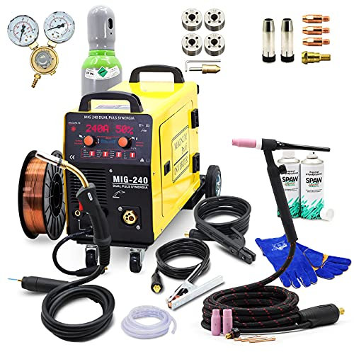 Set MIG/MAG MAGNUM 240 SYNERGY DUAL PULSE saldatrice inverter 240A TIG 3 in 1