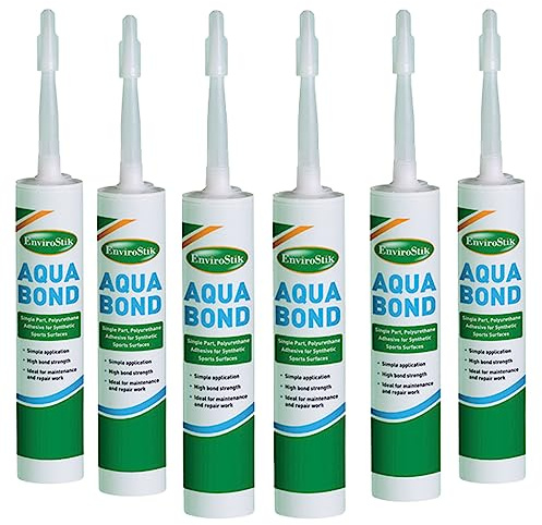 (6 TUBES) Aqua Bond Joining Adhesive 310ml Tube | Heavy-Duty, Waterproof Artificial Grass Glue, Ideal for Astro Turf Lawns, Outdoor Carpet, and Synthetic Turf Seams