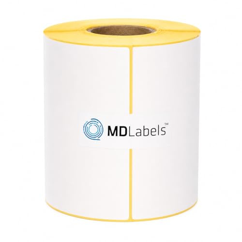 MDlabels 300 Etiquetas térmicas blancas en rollo 100x150 mm con rendimiento, permanente, etiquetas de envío, etiquetas térmicas de 4 x 6