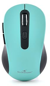 Bluestork - Souris sans Fil Rechargeable, Silencieuse, Récepteur USB, 2,5 Ghz, Souris sans Fil, 6 Boutons, Design Ergonomique, 800-1600 Dpi, Compatible Pc, Mac, Ordinateur Portable (Vert) | Connexion Sans Fil 2.4GHz, 800-1600 DPI, 6 Boutons, Rechargeable, Silencieuse, Ergonomique, Verte, Compatible PC/Mac