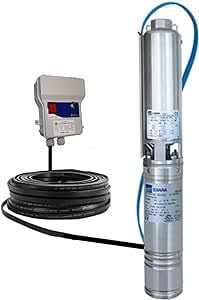 4WN4-09 POMPA SOMMERSA POZZI EBARA 4WN4-9 HP1 100LT/MIN 6BAR 4GS07 LOWARA COMP (V230+CAVO 10MT+BOX)