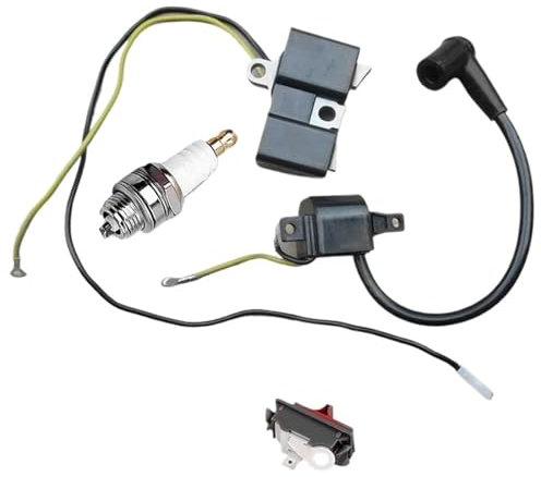 QUENPE Kit Interruttore Candela Bobina di accensione Parti for Sega a Catena Utensili elettrici da Giardino, for Husqvarna, 61 66 162 266 Bobina di accensione del tagliaerba