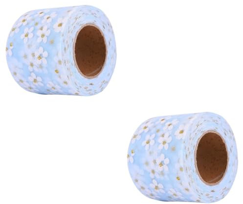 SEWACC 2st Gazeband Selber Machen Dekorative Bänder Hochzeitsgeschenkband Für Kränze Geschenkbänder Für Schwimmkerzen Für Tafelaufsätze Diy Für Mädchen Ripsband Spitze