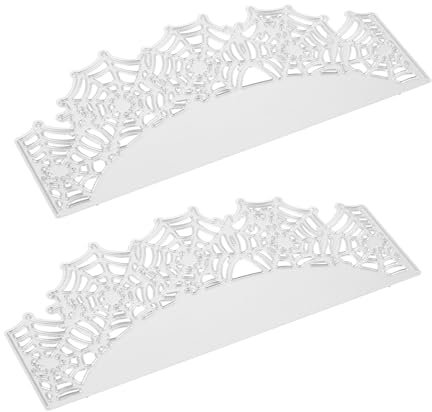 SEWOART 2er Satz Metall-stanzformen Spinnennetz-Muster DIY-Kunststoff-prägematrizen Bastelwerkzeuge Zum Ausstempeln