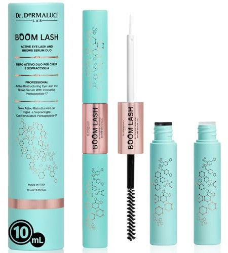 Siero Ciglia e Sopracciglia BIO 10ML | Rinforzante, Allungante, Volumizzante | Con Pentapeptidi, Biotina, Acido Ialuronico e Vitamina C | Doppia Applicazione | Dermatologicamente Testato Made in Italy