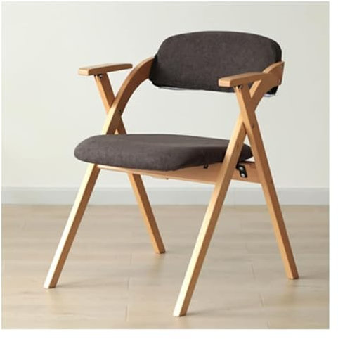 Ledersessel aus der Mitte des Jahrhunderts mit gepolsterter Sitzfläche und Rückenlehne, Klappstuhl für Wohnzimmer, Küche, Büro, Arbeitszimmer, dunkelgrau, W-Rahmen, Esszimmerstuhl