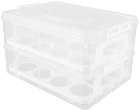 LIGIGWASH Cupcake Transportbox Mit Tragegriff Transparente Verpackung Für Muffins Und Desserts Praktische Aufbewahrung Und Frische Für Unterwegs Und Veranstaltungen