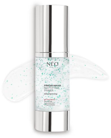 NEO MAKE UP Primer Opacizzante – Primer Gel Effetto Matt con Riduzione dei Pori – Con Niacinamide, Acido Ialuronico e Complesso OMEGA – Per Pelle Grassa o Mista – 30 ml