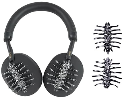 Metal Spine Attachments for Sony WH-1000XM5/Sony XM4/Sony CH520/Sony CH720/JBL Headphones/JBL Headphones, Fashion Headphone Accessories, Headphone Accessories (Black)