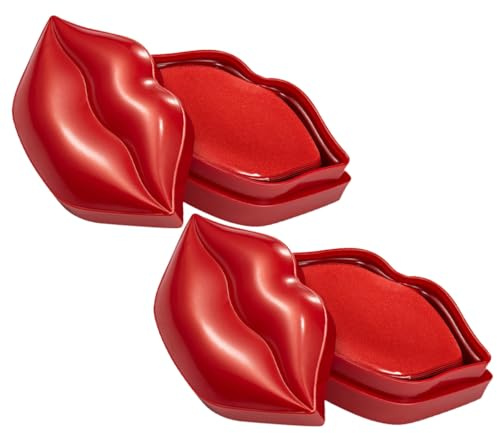 Hemobllo Mascarillas Labiales Hidratantes Extracto Natural De Cereza 40 Unidades Tamaño Estándar Gel Nutritivo Cuidado De Labios Secos y Agrietados Uso Nocturno