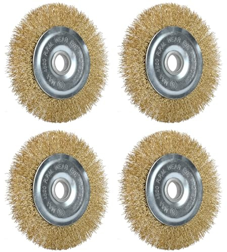 TMBMLPP 4PCS Juego de Cepillos de Alambre de Acero para Taladro,Cepillo Alambres,Cepillos de Alambre y Taladros para Juntas para Quitar óxido,Eliminar Pintura y Limpiar en Metal,Chapa,Madera y Piedra