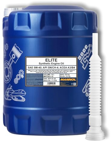 MANNOL Elite 5W-40 API SN/CF Motorenöl, 10 Liter