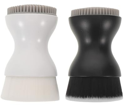 Healifty 2pezzi Spazzola Pulizia Viso Bifacciale Setole Silicone Spazzola Manuale per Lavaggio del Viso per Donna Strumento di Bellezza per Cura della Tascabile