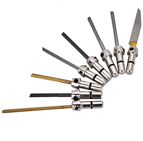 Xiuganpo 8 Brocas de Corte para Grabado, Herramienta de Joyería de Metal con Borde Más Afilado de Alta Precisión, Construcción de Metal de Primera Calidad para Máquina de Grabado de