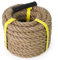 Aoneky Corde en Jute 14/16/20/25/30/40/50mm, 8/15/30M Corde en Chanvre Torsadée Épaisse en Fibres Naturelles pour Jardin Nautique, Tir à la Corde Grimper Sport Décoration(15M 25mm)