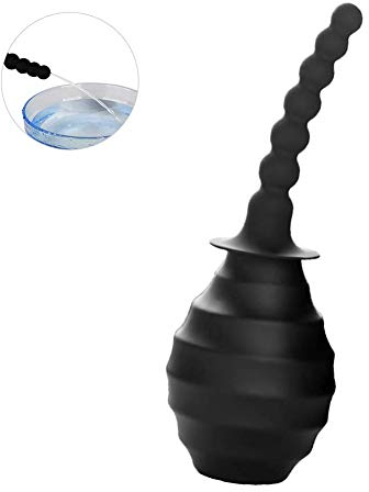 Juego de enema, juego de bombillas para alcachofa de ducha, bombillas limpias para hombres y mujeres (negro)