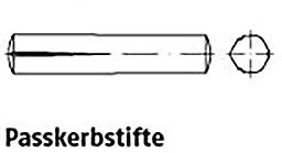 Pasadores de muesca ISO 8745 de acero, 2 x 8 VE=S, 250 unidades