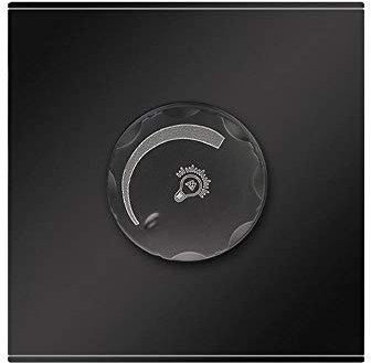 YGLONG Interruttore Luce Spingere/disattivare/disattivare con Controllo Rotante Dimmer Interruttore a Parete Bianco Nero Grigio PC Pannello Ventilatore 220V AV 50 / 60Hz Interruttore Touch