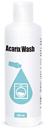 Acarix-Milbenspray | Flüssigkeit gegen Hausstaubmilben für Waschmaschinen | EIN Mittel gegen Hausstaubmilben und Haustierallergene | Wirksam bei niedrigen Temperaturen. | Klinisch getestet in den USA