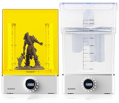 ELEGOO Mercury X Bundle Wash Cure Separate Reinigungs- und Aushärtungsmaschine für Harzmodelle großer UV-Lichthärtungs-3D-Drucker, für ELEGOO Saturn- und Mars-Serien | Für Modelle aus Harz der großen 3D-Drucker, UV-Photopolymerisation, für Saturn- und Mars-Serie