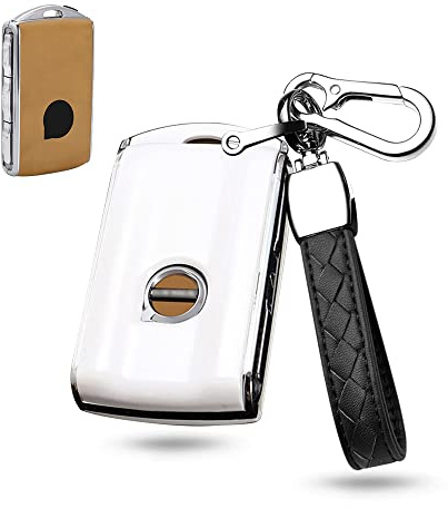HIBEYO Custodia Protettiva per Chiave Elettronica Volvo ABS per Volvo S80 S90 XC40 XC90 V90 V70 C30 (Solo Keyless Go)