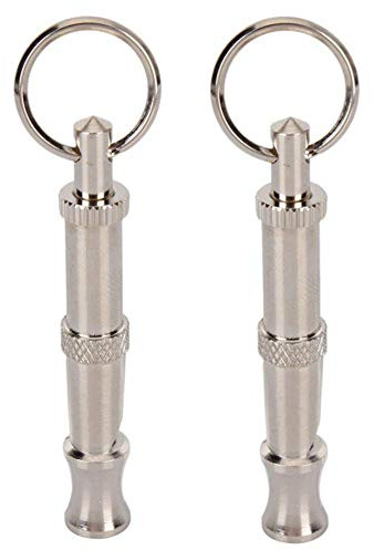 beautyhe Sifflet pour Chiens Sifflet Ultrason Chien Anti Aboiement Métal Sifflet Chien Sifflet Formation Le Comportement du Chien Formateur 2pcs