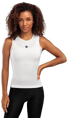 SIROKO - Ärmelloses Fahrradbaselayer für Damen Train Force - S-M - Weiß/Bubblegum Pink