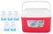 5L Wärmer Kühlbox Reiseaufbewahrung Lunchbox Kühlbox Konstante Temperatur Langlebig Tragbare Isolierte Kühlbox mit Griff für Lebensmittel Medizin Auto Strand Camping Angeln Rot