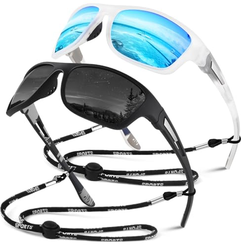 Sunier Lunettes de Soleil Polarisées pour Homme Femme,Sportives Lunettes de Conduite Pêche Vélo Anti-UV Lunettes de Soleil