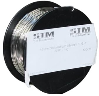 STM Der Meisterladen Edelstahl Schweißdraht VA V2A 308L 1.4316 1,0mm INOX D100 1kg…