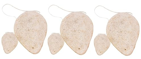 Angoily 6piezas Esponjas Faciales Reutilizables De Limpieza y Exfoliación De Esponjas Naturales De De Nuez Para Desmaquillado y Cuidado Facial Para Uso Diario y Viajes