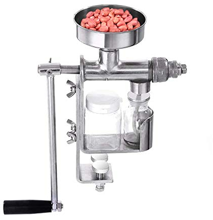 Macchina per pressa di olio manuale Estrattore di olio di noci in acciaio inossidabile 304 Semi di olio di olio per uso alimentare Estrattore di olio Estrattore di olio Macchina